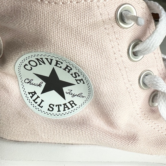 Converse Women's Light Pink High-Top Platform Sneakers - Picture 5 of 6